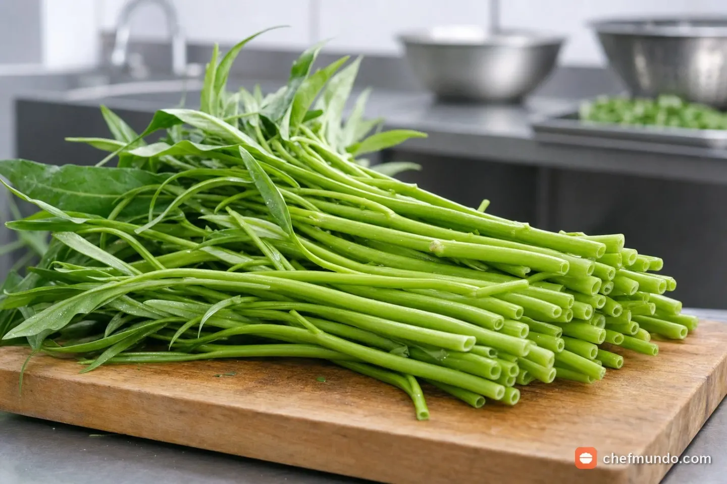 Bát canh rau muống luộc chín kỹ an toàn cho người bệnh tuyến giáp