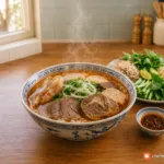 Công thức nấu bún bò Huế chuẩn vị, đậm đà mắm ruốc, cay sa tế