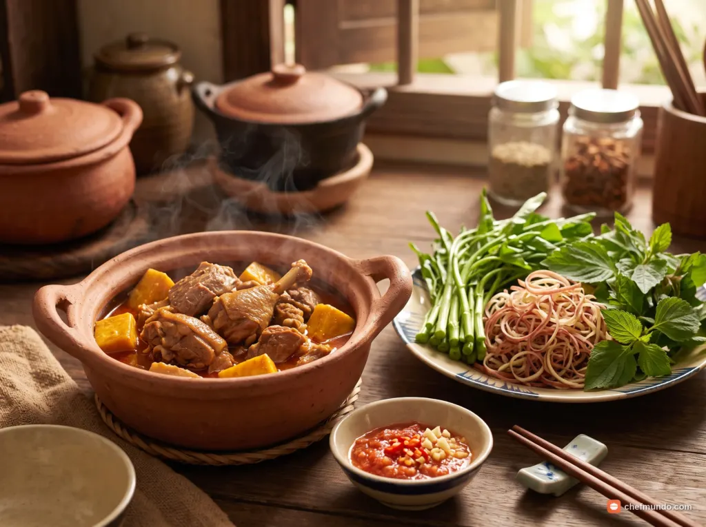 Trình bày và pha nước chấm chao