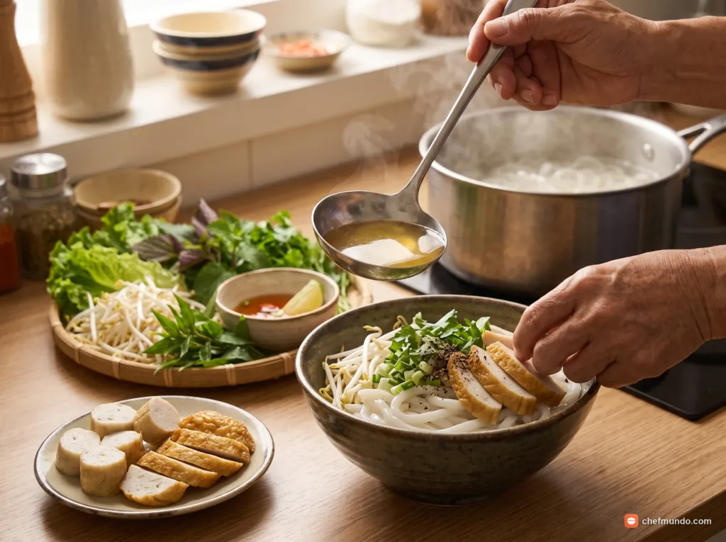 Trình bày tô bánh canh chả cá