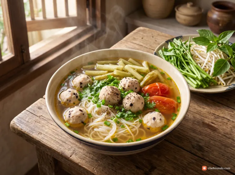 Cách nấu bún mọc dọc mùng Hà Nội, mọc dai giòn nước dùng trong veo