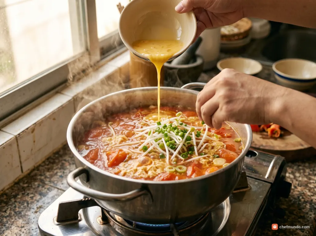 Đổ trứng tạo vân và hoàn thiện