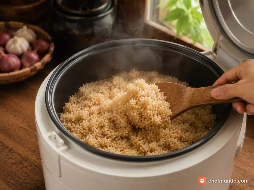 Ủ cơm và xới tơi