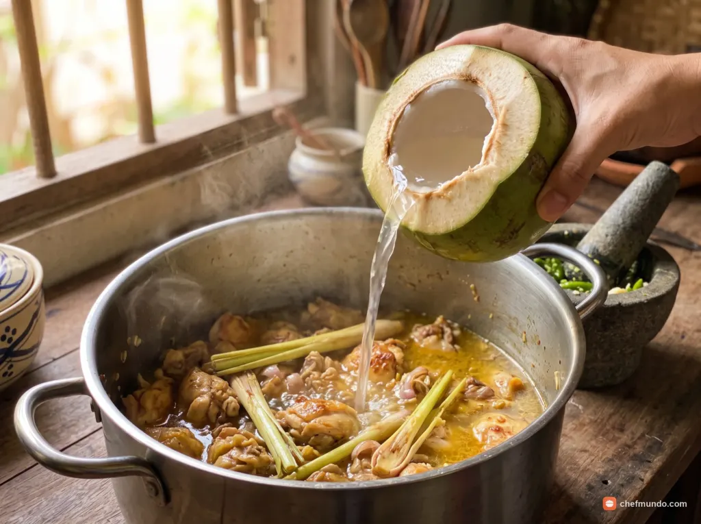 Xào gà và nấu nước lẩu
