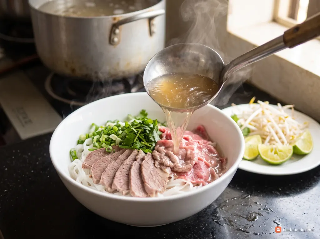 Trình bày tô phở và thưởng thức