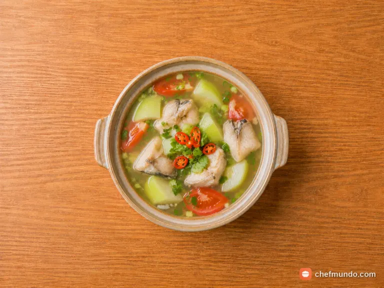 Công thức nấu canh chua cá đuối với bầu, chua ngọt thanh mát