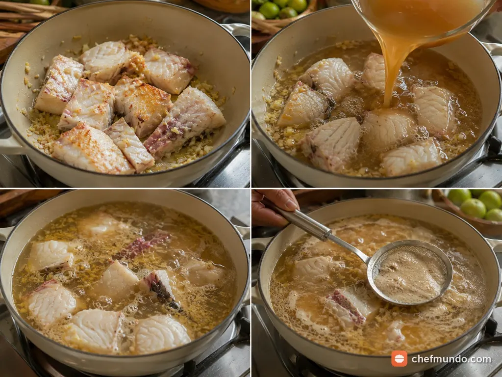 Xào cá và nấu nước canh chua
