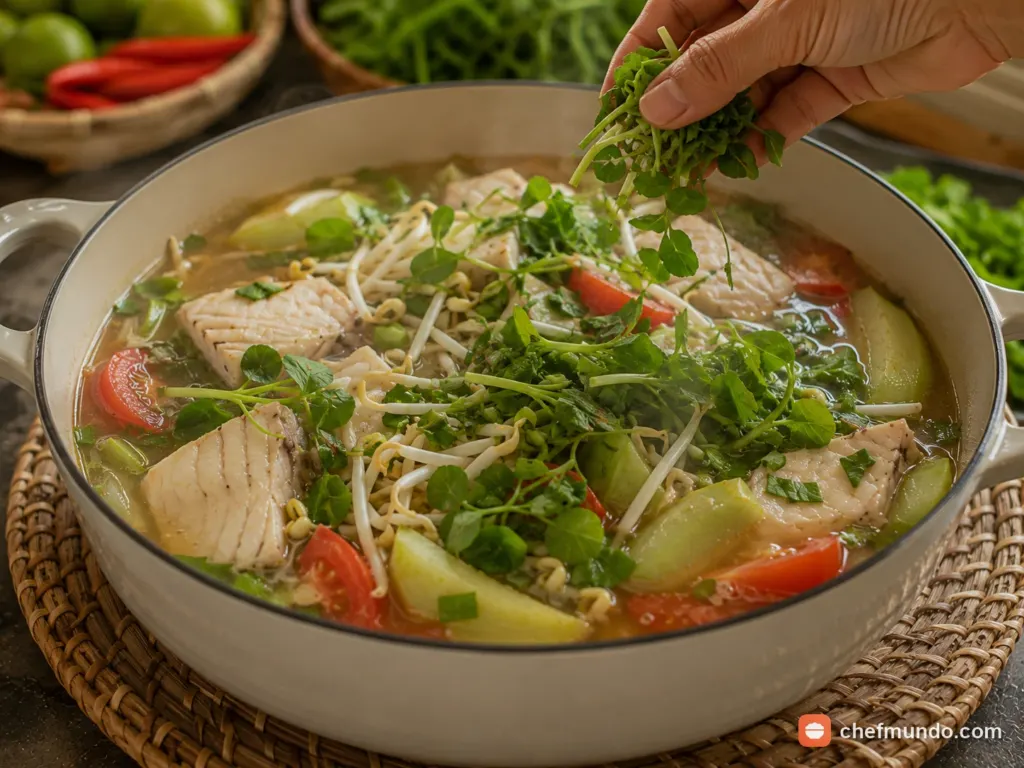 Cho giá đỗ, rau thơm và hoàn thành