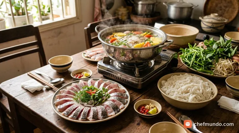 Công thức nấu lẩu cá chép giòn chua thanh, dai ngon chuẩn vị tại nhà