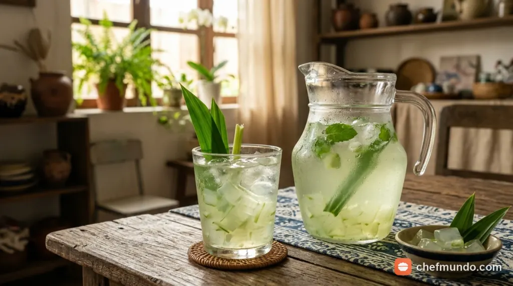 Công thức nấu nước nha đam lá dứa đường phèn giòn ngon, không đắng