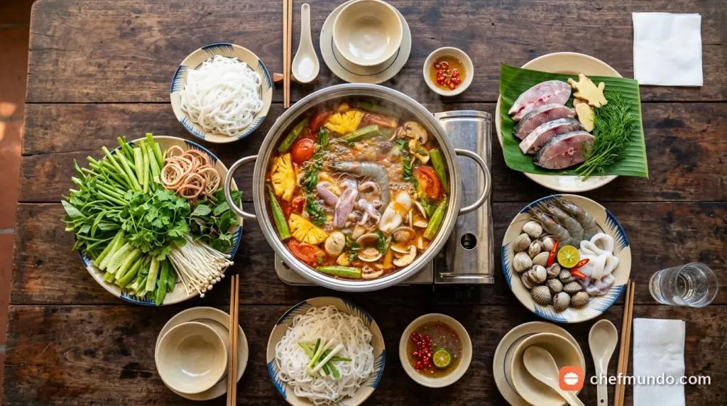 Công thức nấu lẩu hải sản chua cay thập cẩm đậm đà chuẩn vị