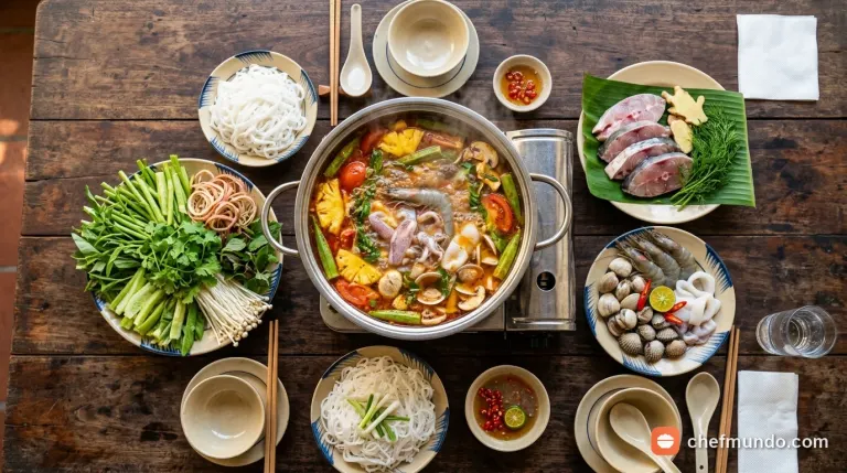 Công thức nấu lẩu hải sản chua cay thập cẩm đậm đà chuẩn vị