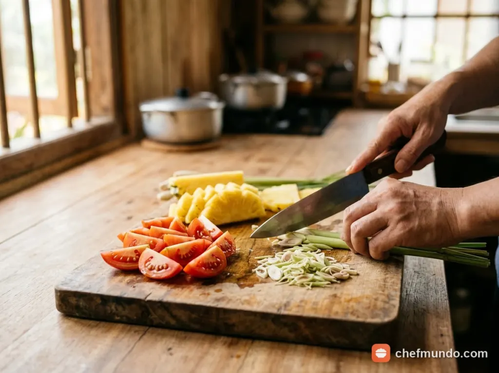 Sơ chế các loại rau củ và gia vị