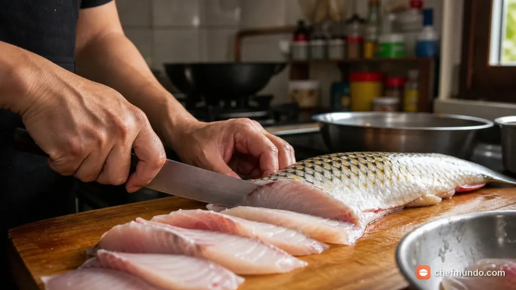 Sơ chế cá chép giòn khử tanh chuẩn nhà hàng