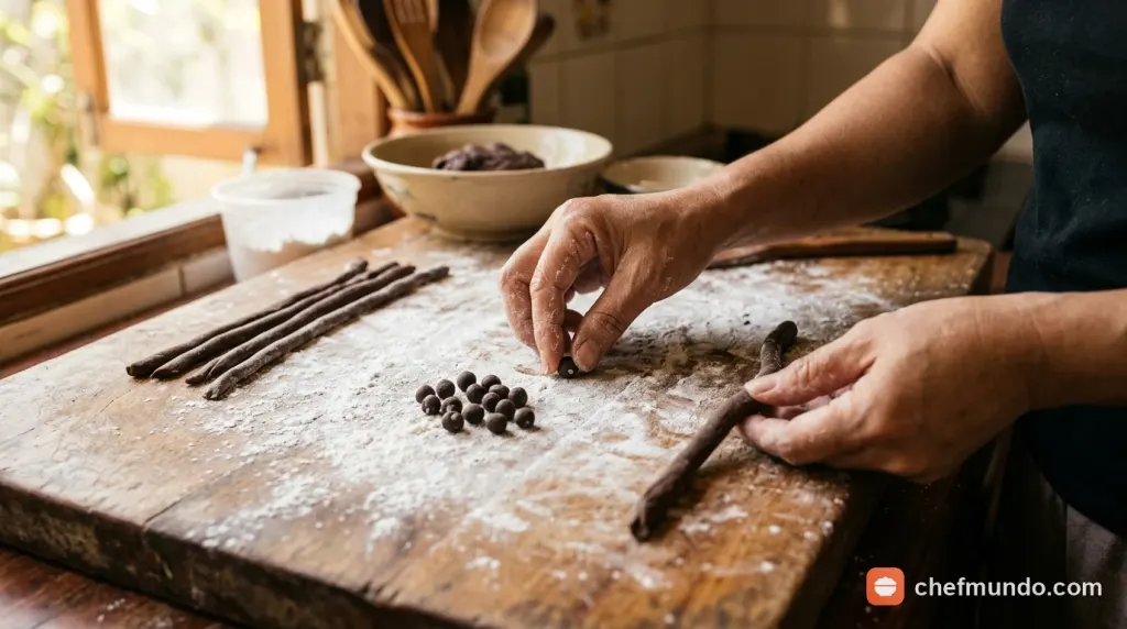 Nặn hạt trân châu đen