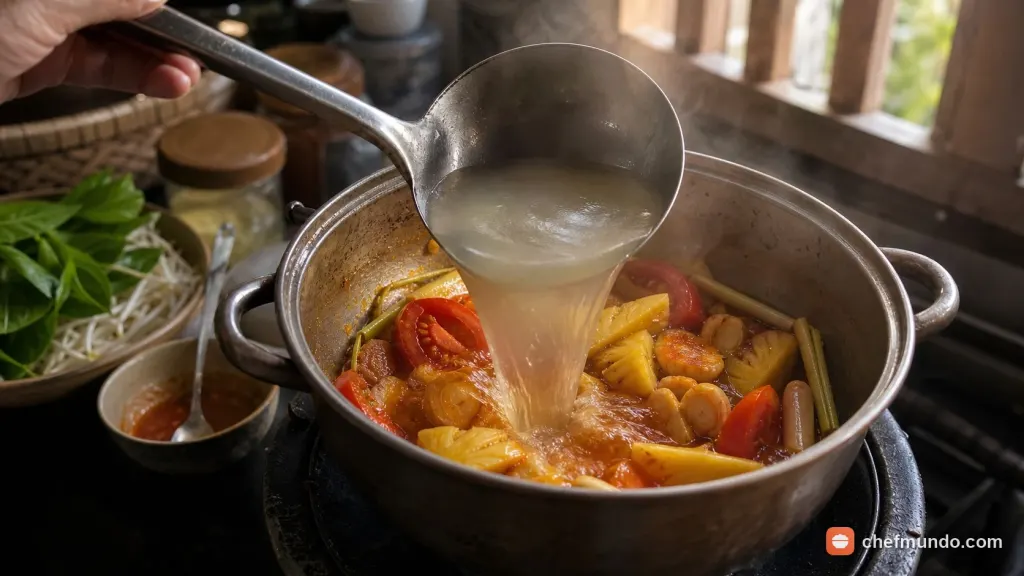 Nấu nước súp lẩu chua cay đậm đà