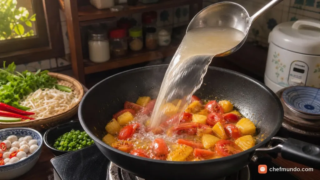 Chế biến nước dùng lẩu mẻ chua thanh ngọt dịu