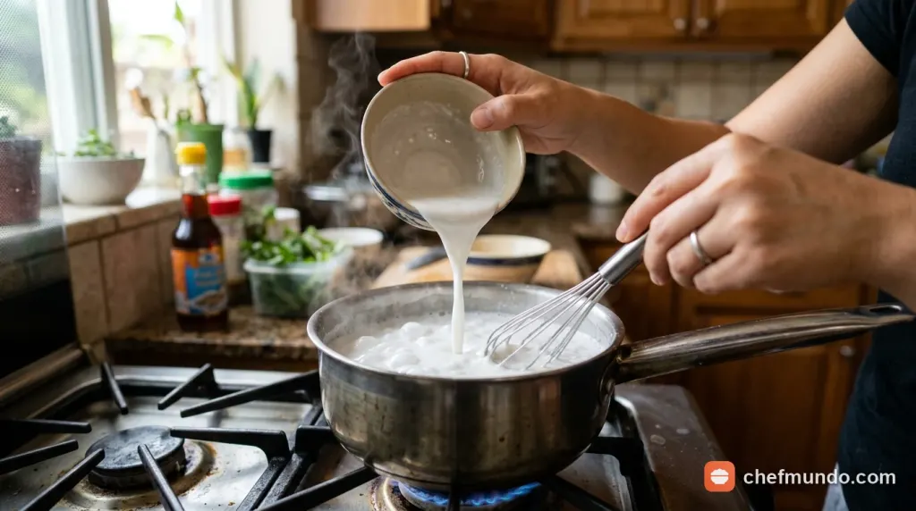 Nấu nước cốt dừa béo ngậy
