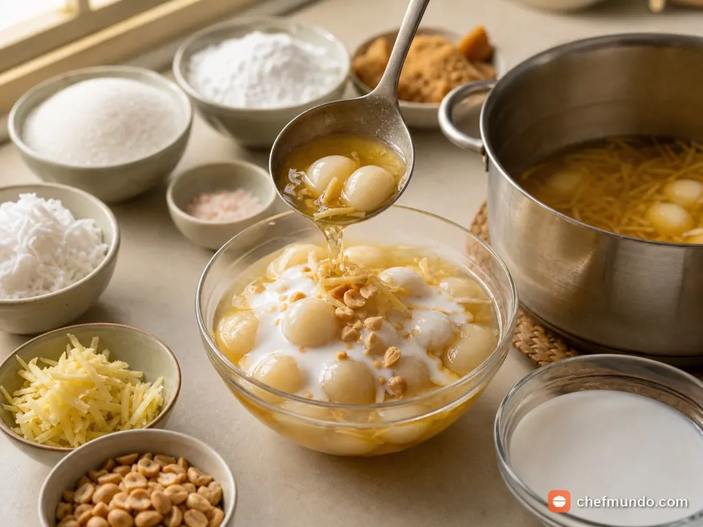 Hoàn thành và thưởng thức chè lủm chủm