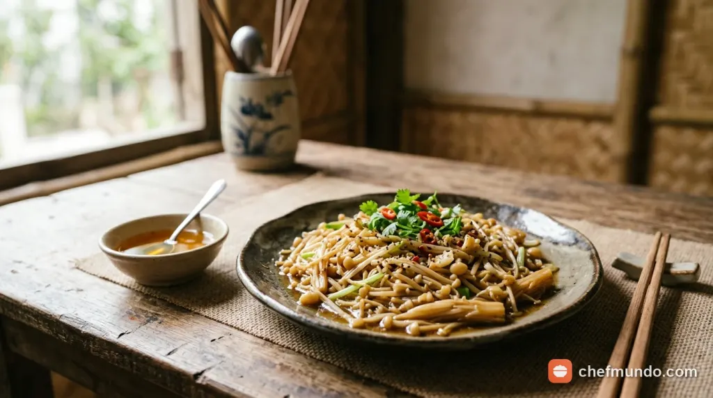 Các loại nấm tươi gồm nấm kim châm, nấm hương và nấm bào ngư chuẩn bị chế biến