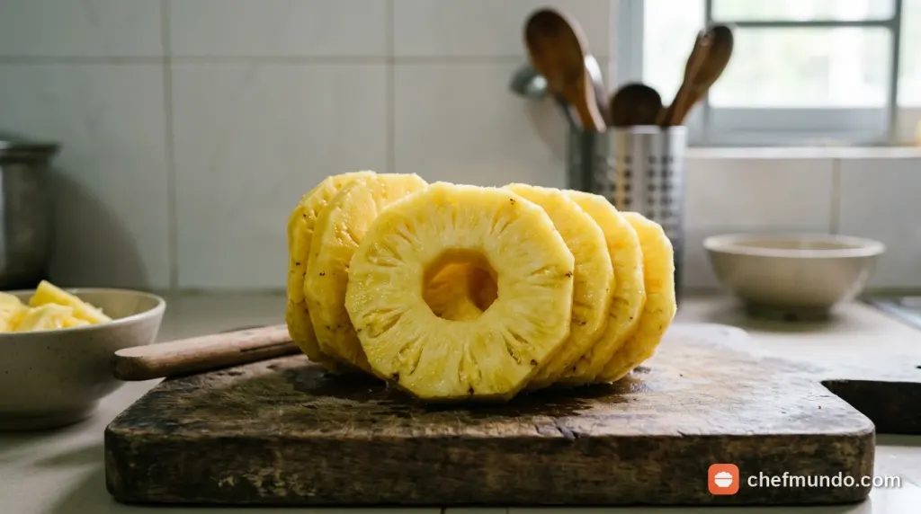 Quy trình sơ chế ngao tươi và gọt sạch lõi dứa trước khi nấu canh cho phụ nữ mang thai