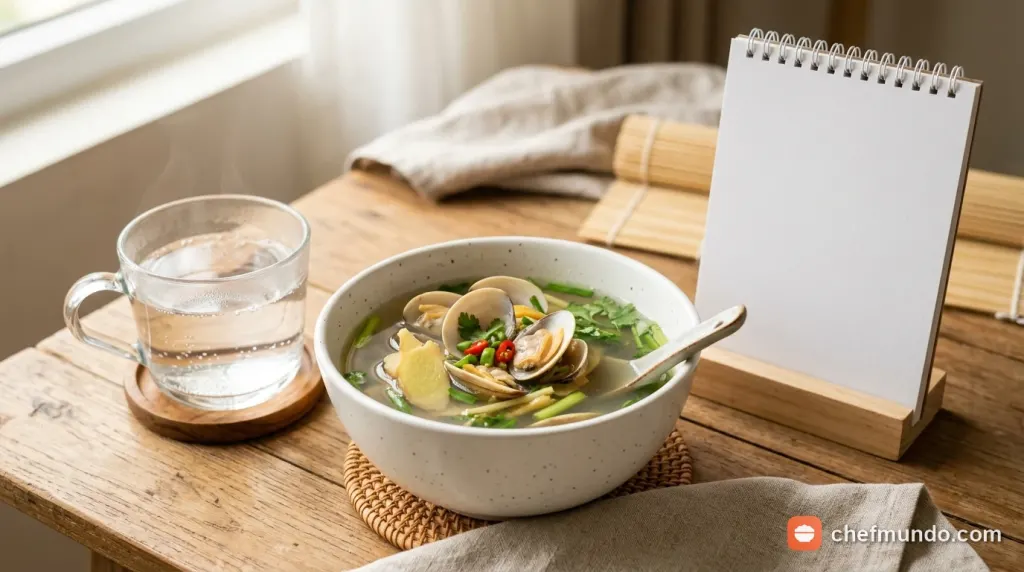 Sơ chế ngao sống ngâm nước ớt nhả sạch bùn cát trước khi nấu canh an toàn cho sản phụ