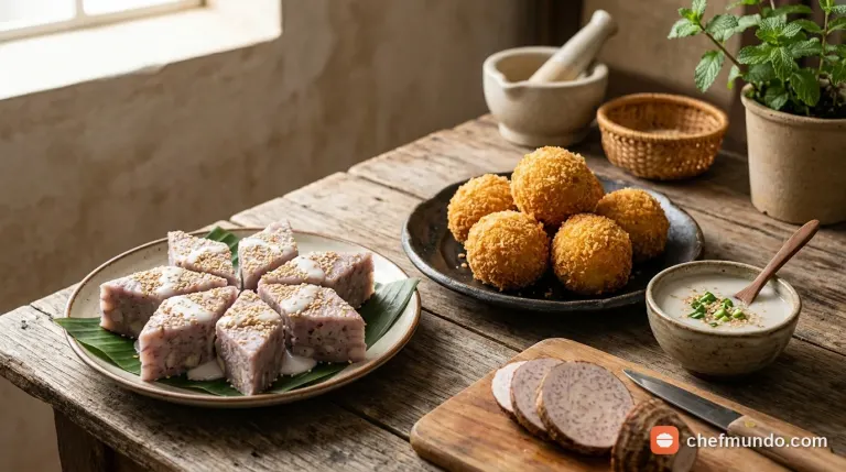 Bánh khoai môn: 2 cách làm bánh hấp cốt dừa và chiên giòn tại nhà