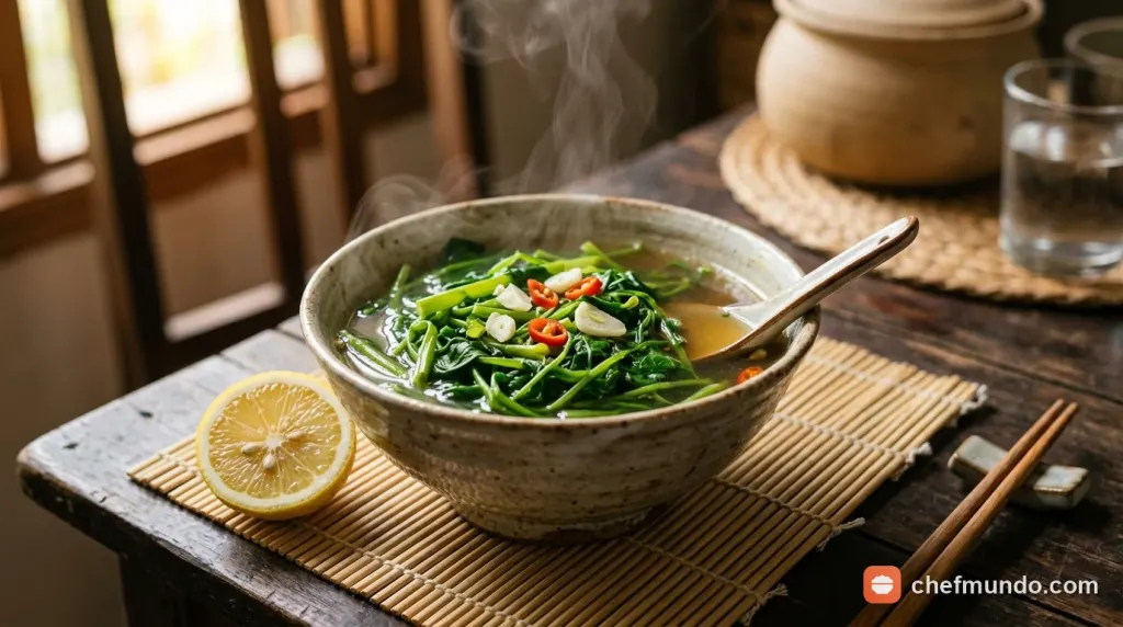 Chế biến rau muống luộc chín kỹ bảo đảm an toàn vệ sinh cho người bệnh trĩ