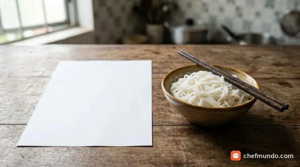 Bóc tách các thành phần nguyên liệu bún tươi thịt heo nướng và nước mắm trong một suất bún chả để tính toán calo