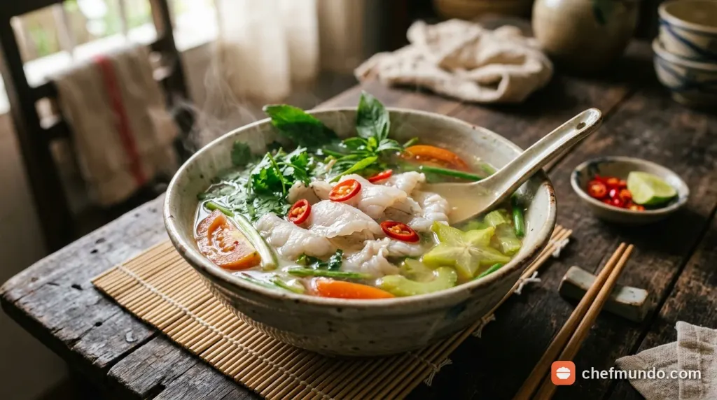 Cận cảnh lát cắt cá khoai cho thấy trục xương sống bằng sụn mềm trong suốt