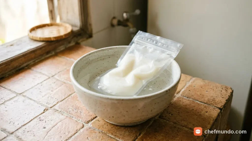 Quy trình rã đông và làm ấm sữa mẹ bằng cách ngâm nước ấm an toàn không làm mất kháng thể