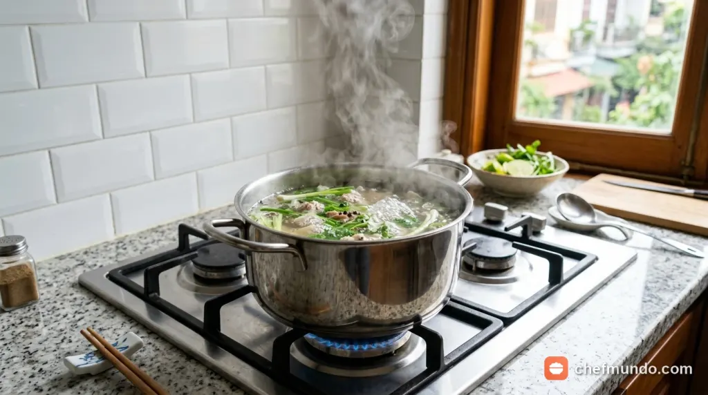 Hâm nóng thức ăn đã nấu chín đạt nhiệt độ sôi an toàn trước khi dùng