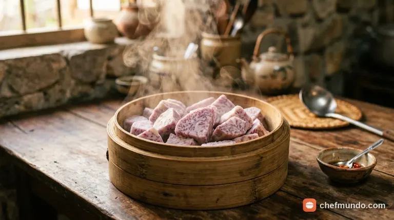 Cách hấp khoai môn dẻo bùi, canh chuẩn thời gian và mẹo hấp nước cốt dừa thơm béo