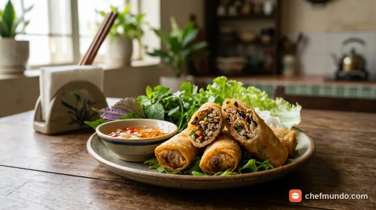 Cách làm chả giò chay bằng khoai môn giòn rụm, bùi béo chuẩn vị