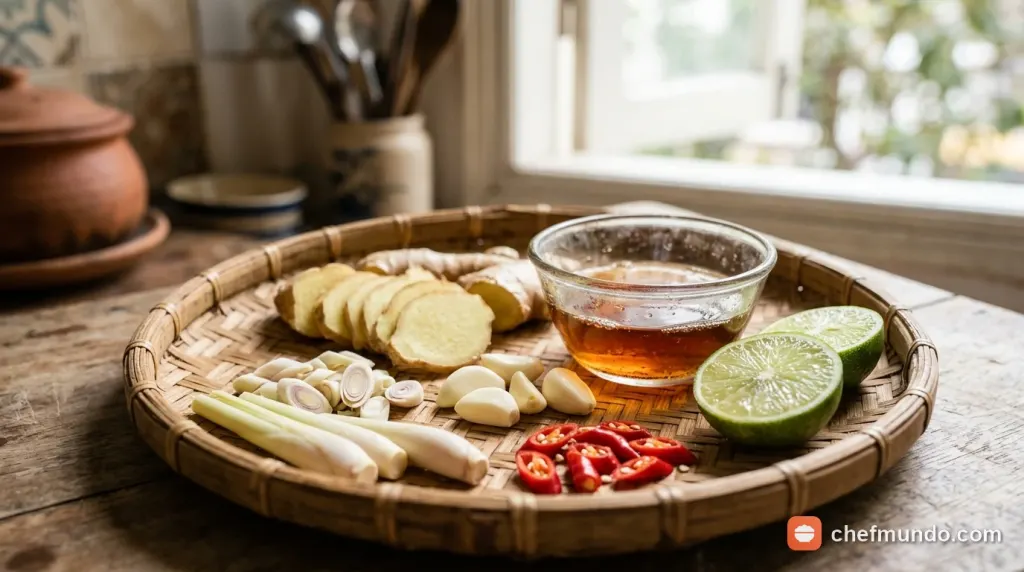 Nấu nước cốt me cô đặc trên lửa nhỏ để tạo độ sánh dẻo tự nhiên cho nước mắm me