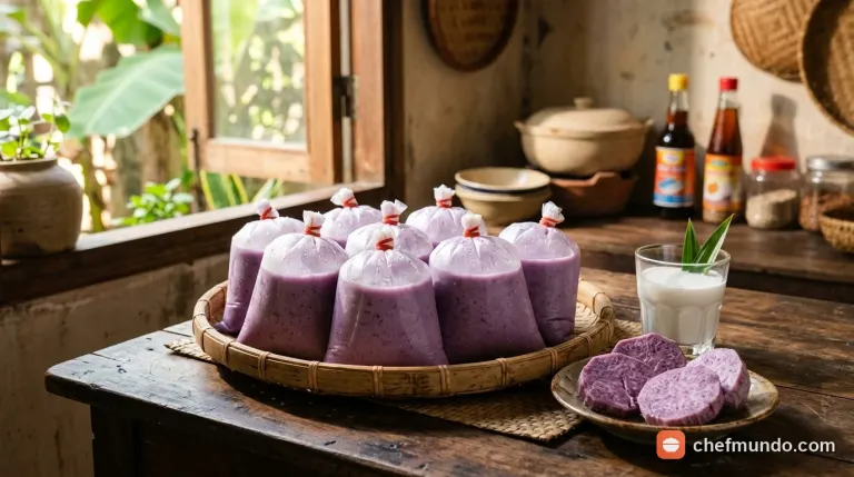 Cách làm sinh tố bịch khoai môn dẻo béo, không dăm đá tại nhà