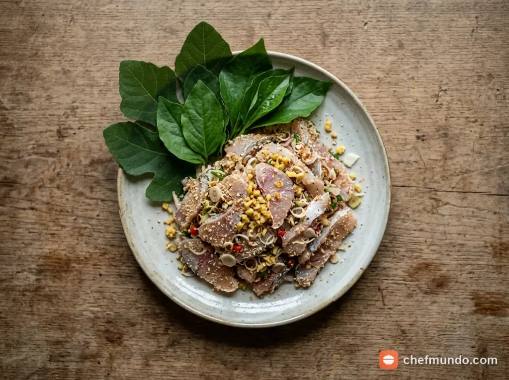 Gỏi cá mè khô ráo, thơm bùi, không bị tanh