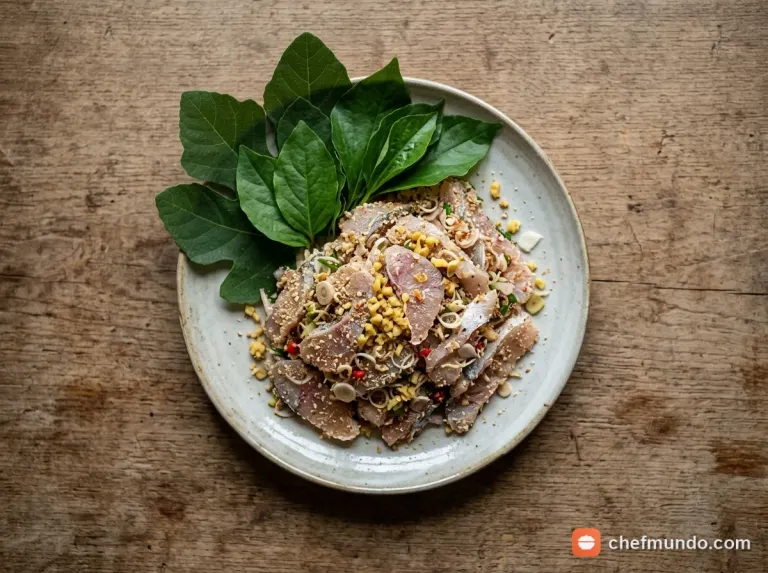 Gỏi cá mè khô ráo, thơm bùi, không bị tanh