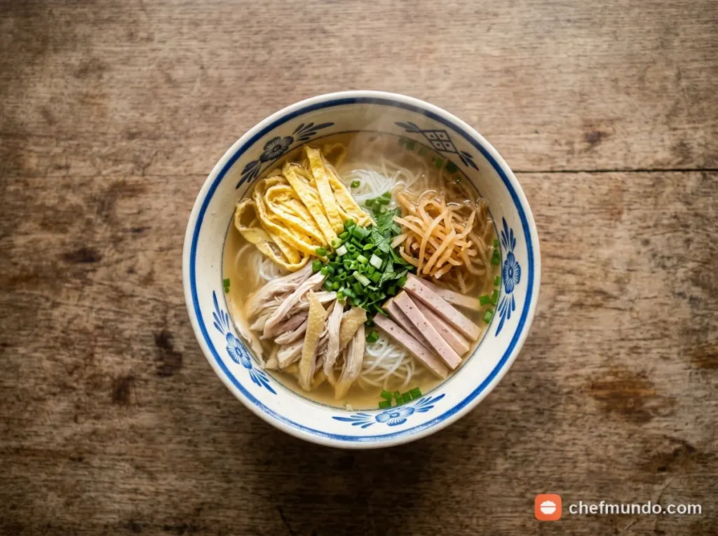 Cách nấu bún thang Hà Nội chuẩn vị, nước dùng trong veo ngọt thanh