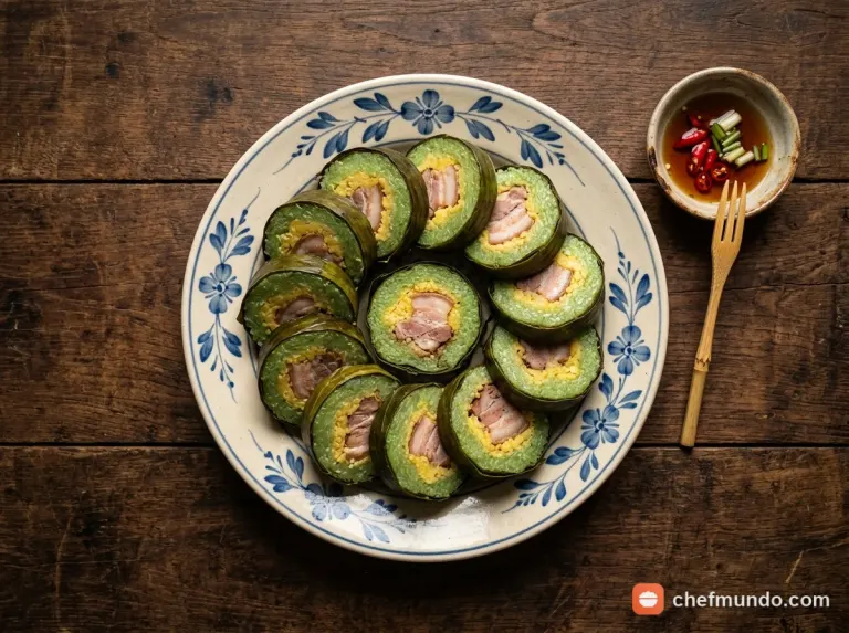 Công thức làm bánh tét dẻo thơm, nhân thịt mỡ đậu xanh đậm đà
