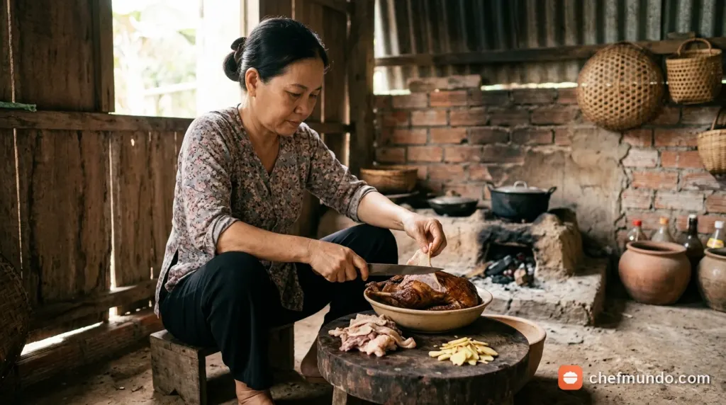 Lọc bỏ da mỡ thịt ngan và thêm gừng tươi giúp người bị ho dễ tiêu hóa