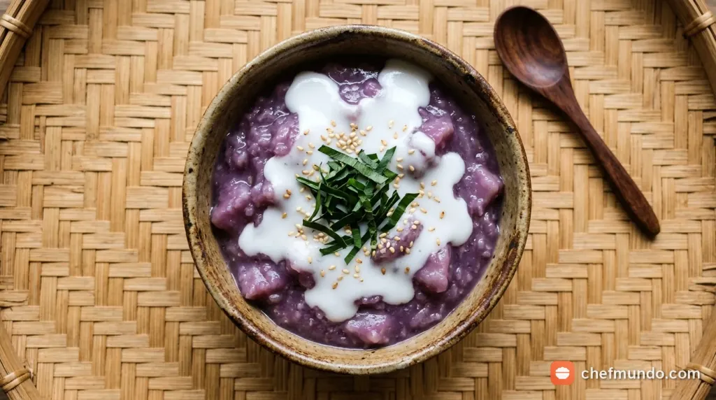 Người nội trợ đeo găng tay gọt vỏ củ tươi bên thau nước ngâm để tránh ngứa tay