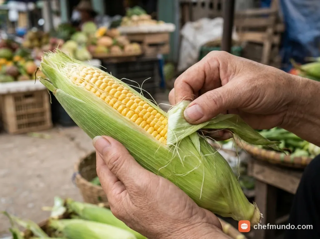 Những bắp ngô ngọt hấp chín bốc khói thơm ngon