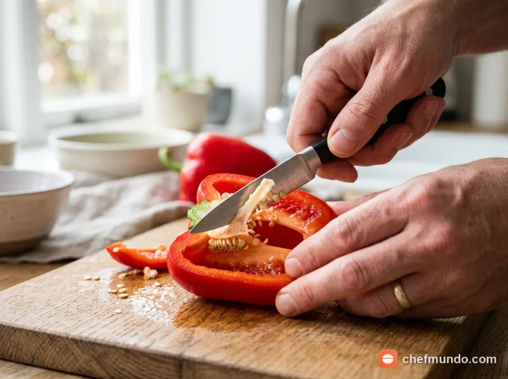 Cách bọc giấy bảo quản ớt chuông trong ngăn mát tủ lạnh