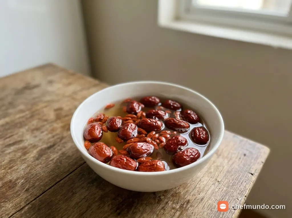 Sơ chế táo đỏ và kỷ tử