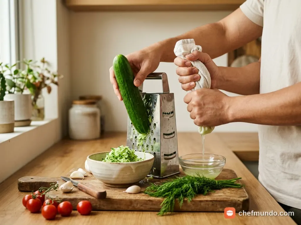 Sơ chế dưa leo và các loại rau củ tươi
