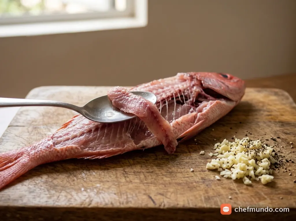 Sơ chế cá đỏ củ và ninh nước dùng xương