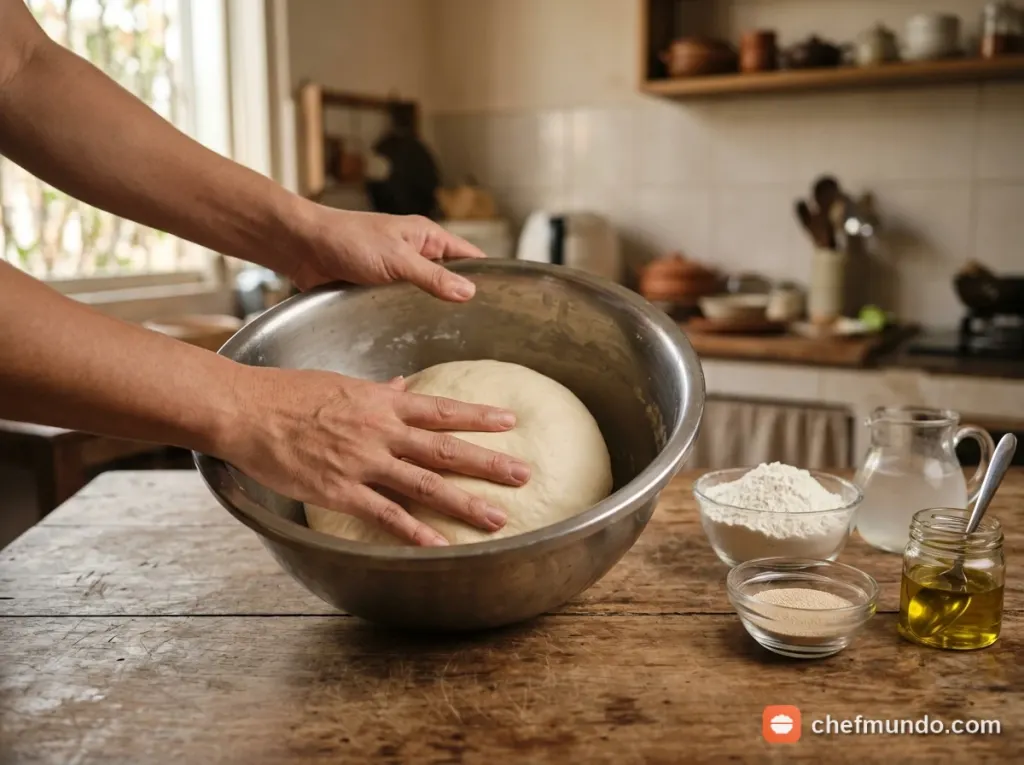 Sơ chế nguyên liệu và nhào bột vỏ bánh