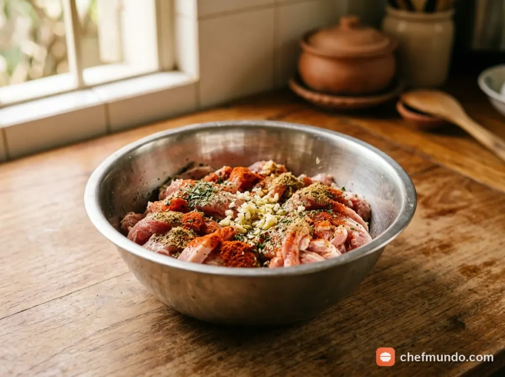 Sơ chế và ướp thịt kebab