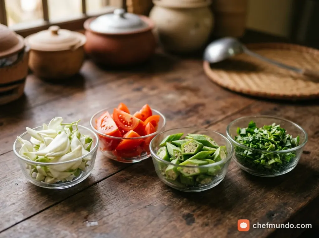 Sơ chế bông so đũa và các loại rau quả